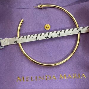 Melinda Maria 3inch Gold Hoop Earrings